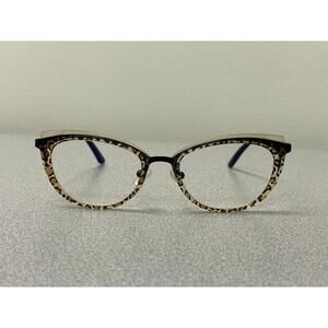Jean Lafont Eyeglasses Brigitte 380 Leopard/Black Cat Eye Frame France 52-18 134